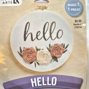 Stamped Embroidery By Leisure Arts "Hello."